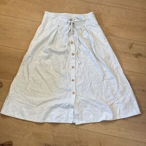 French style linen blend skirt